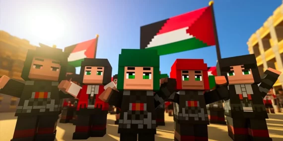 Meta Yürüyüşü: Roblox Oyuncuları Sanal Filistin Yanlısı Protesto Düzenledi