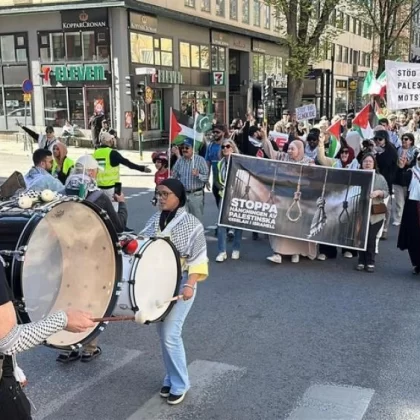Stockholm’de İsrail’in Gazze ve Lübnan saldırıları protesto edildi