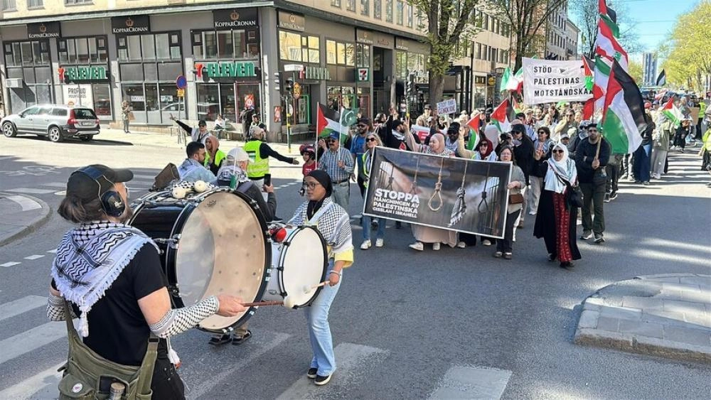 Stockholm’de İsrail’in Gazze ve Lübnan saldırıları protesto edildi