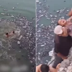 Gazze'de mucize kurtarış: 9 metrelik lağım göletine atladı