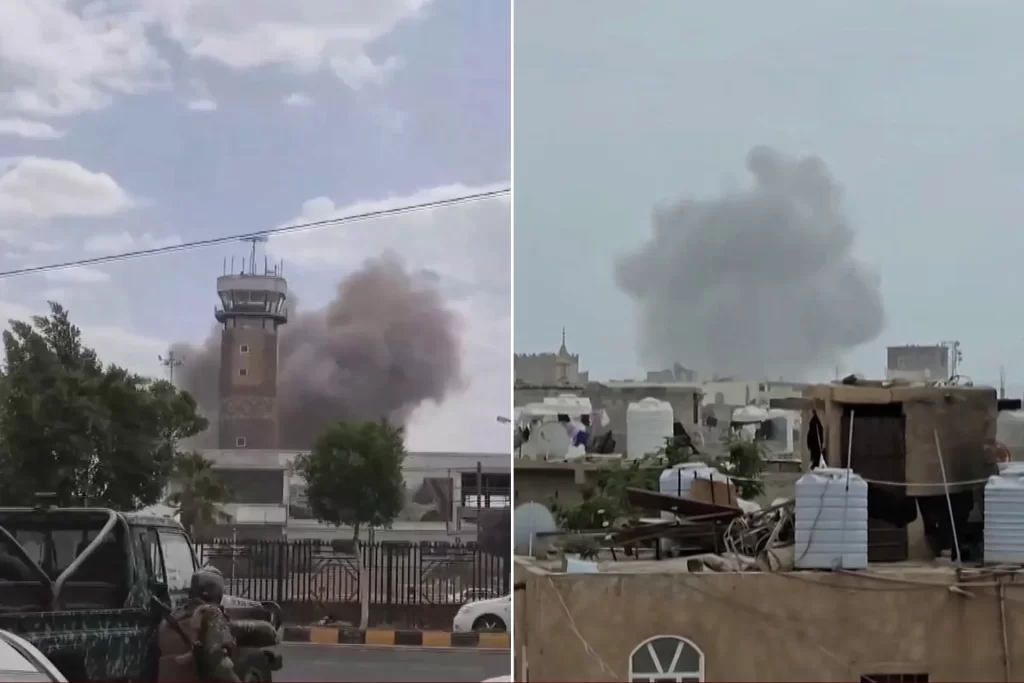 Yemen'de gerilim: Hükümet Sana Havalimanı'nı vurdu