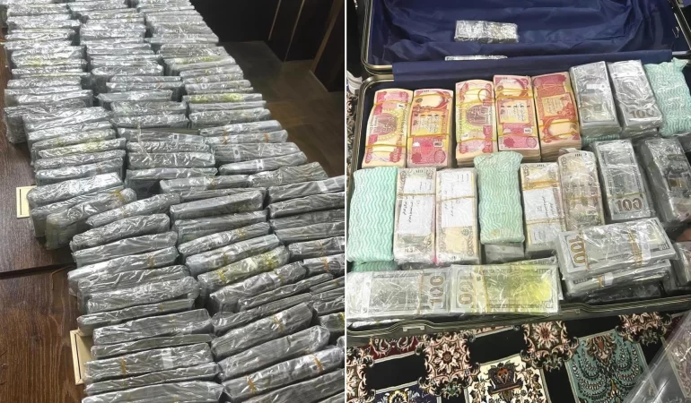 Irak'ta dev yolsuzluk operasyonu: Milyonlarca dolar ve külçe altın ele geçirildi