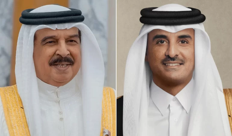 Katar Emiri ve Bahreyn Kralı ikili ilişkileri görüştü