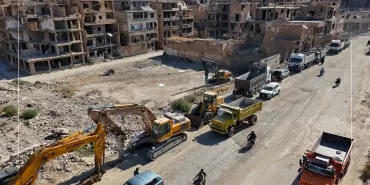 Deyrizor'da molozlar geri dönüştürülüyor: Fecrü'l-Furat başladı