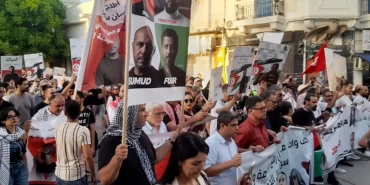 Tunus'ta Gazze eylemine polis baskını: Çok sayıda gözaltı!