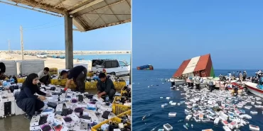 Hürmüz Boğazı'nda denizden iPhone toplama iddiası sahte çıktı